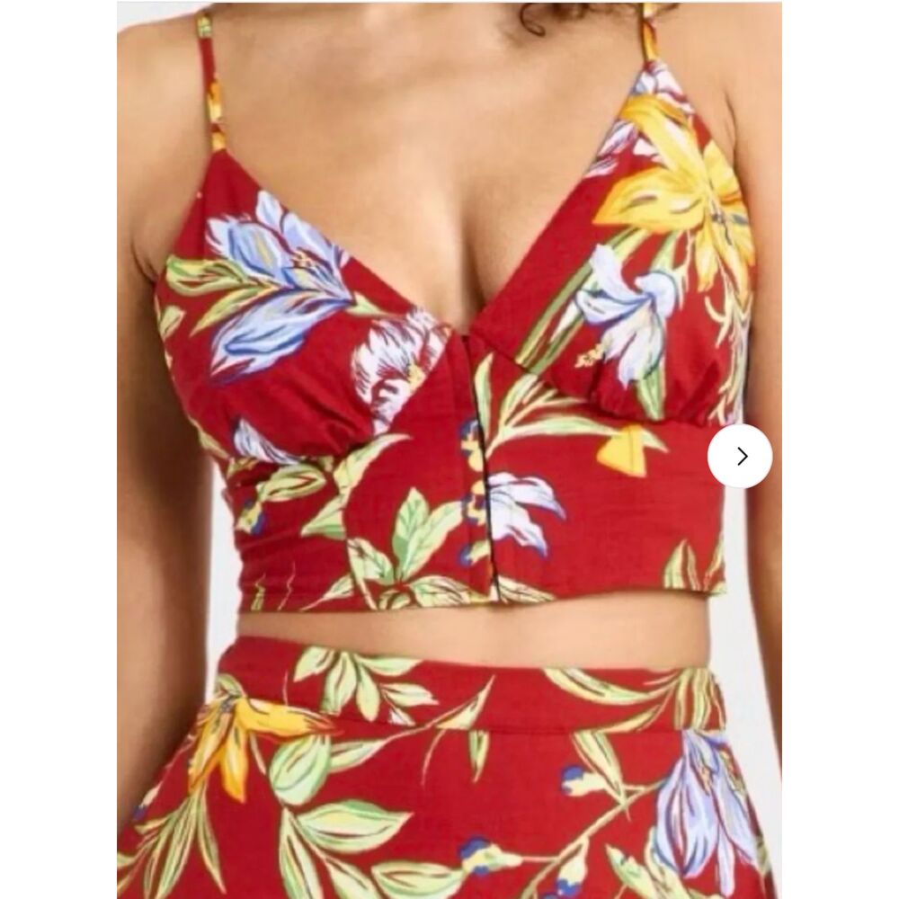 A New Day Tropical Print Cami Tank & Shorts Set